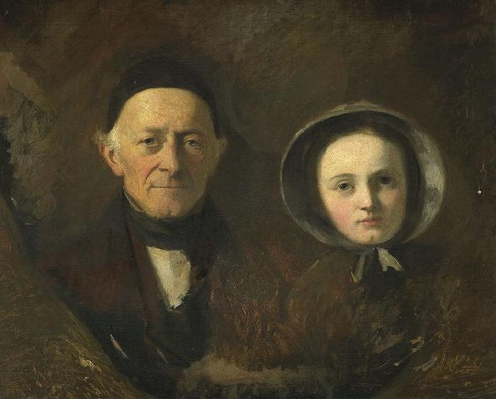 Therese Schwartze Portrait of Johann Joseph Hermann and Ida Schwartze China oil painting art
